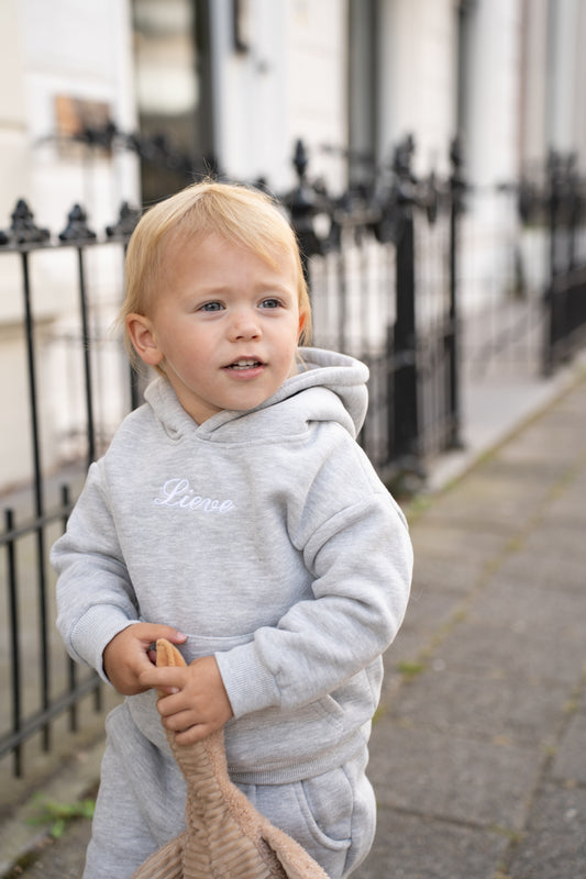 Hoodieset  Ash grey