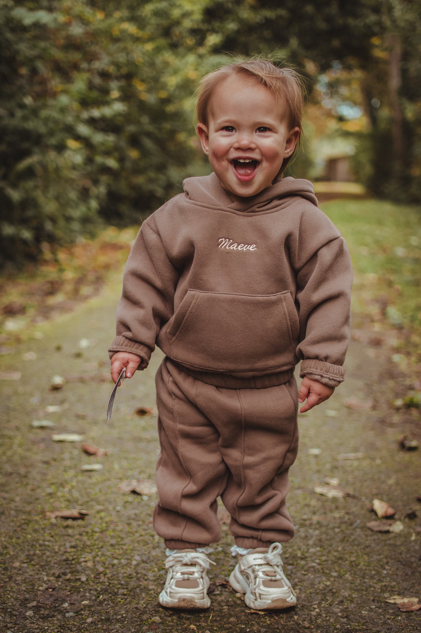 Hoodieset Teddy brown